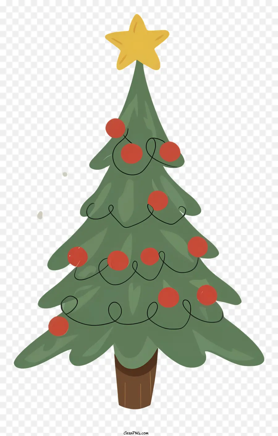 árbol De Navidad，Adornos Rojos PNG