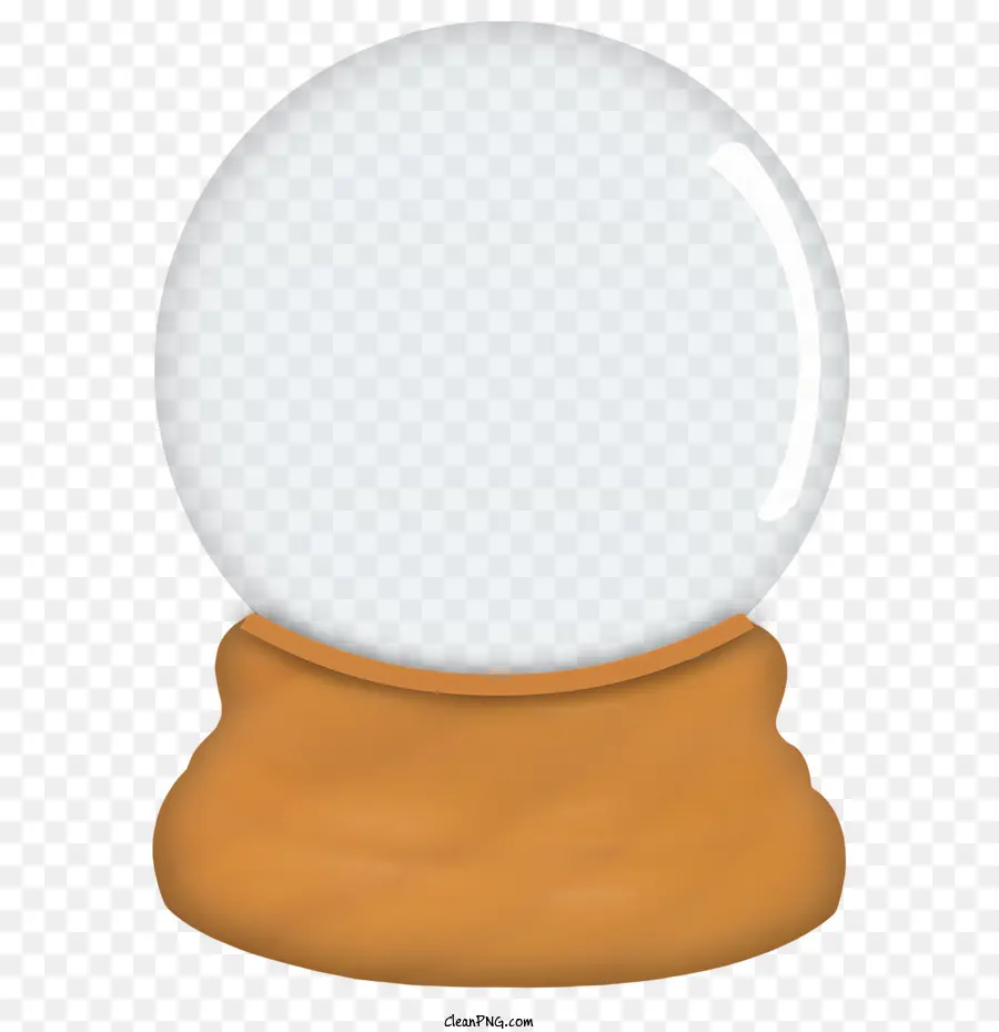 Bola De Cristal，Base De Madera PNG