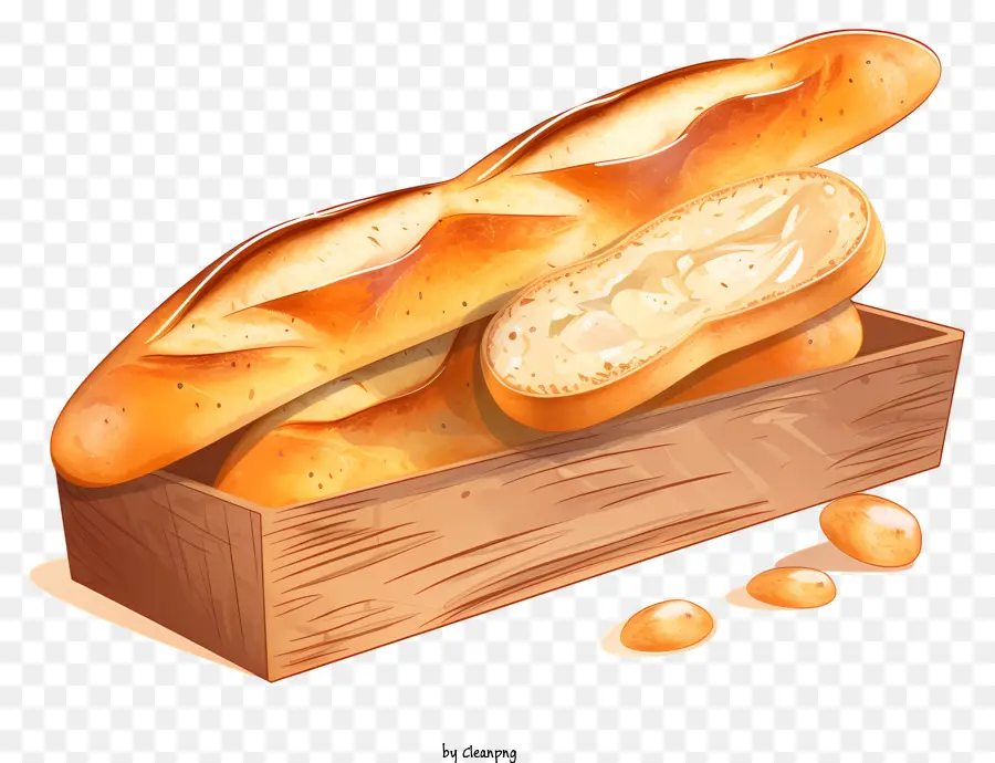 Baguettes，Caja De Madera PNG