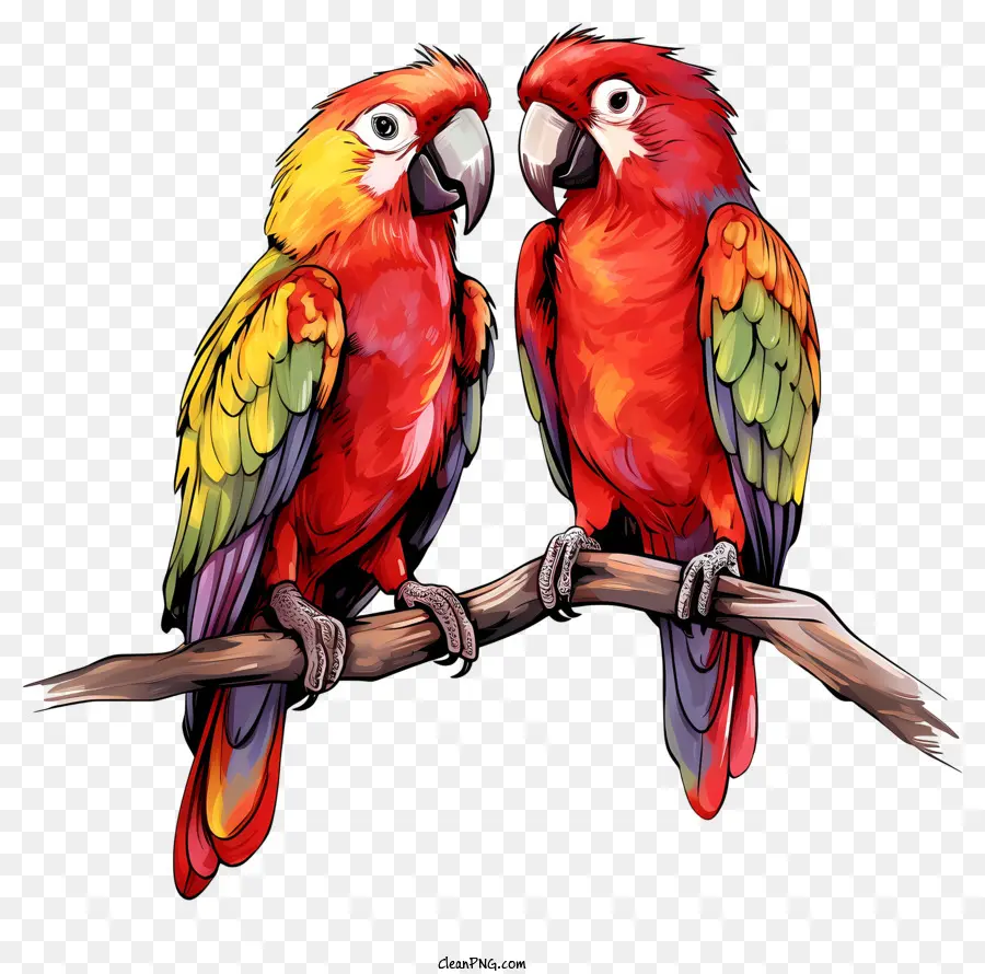 Los Loros，Las Aves De Colores PNG