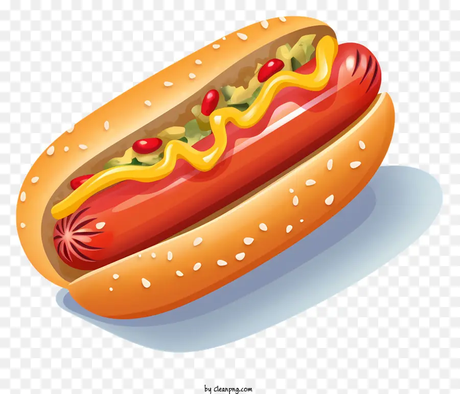 Hot Dog，Bocadillo PNG