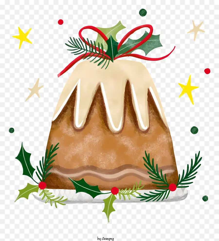 Pastel De Navidad，Glaseado PNG