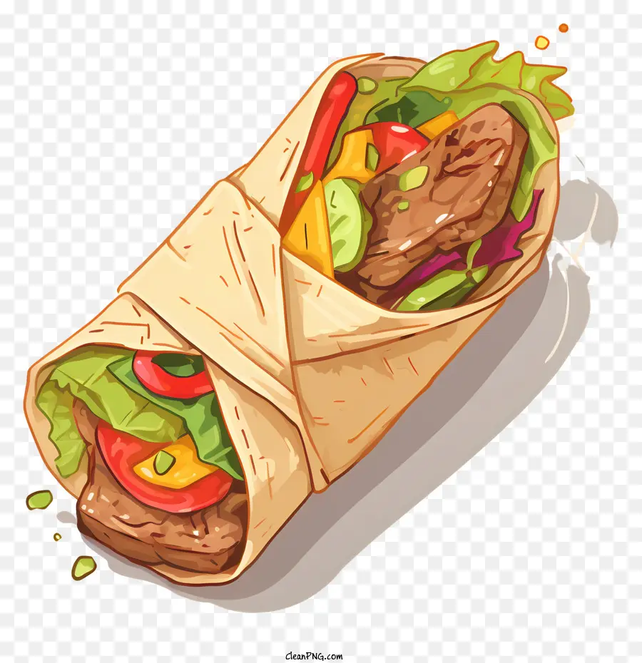 Burrito，Envoltura De Falafel PNG