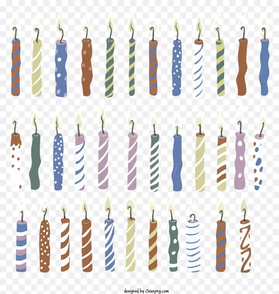 Velas De Cumpleaños，Llamas PNG