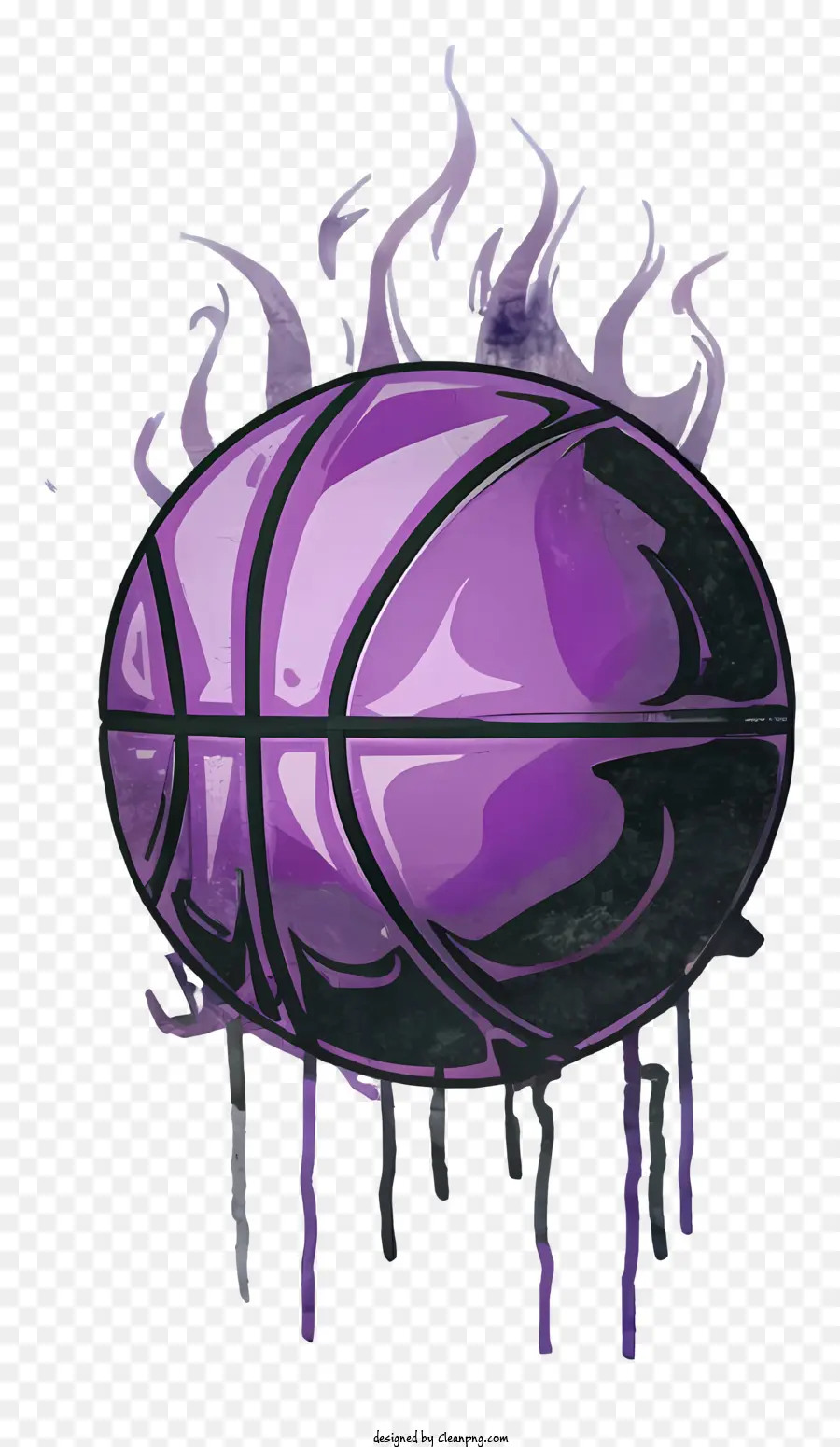 Baloncesto Morado，Llamas PNG