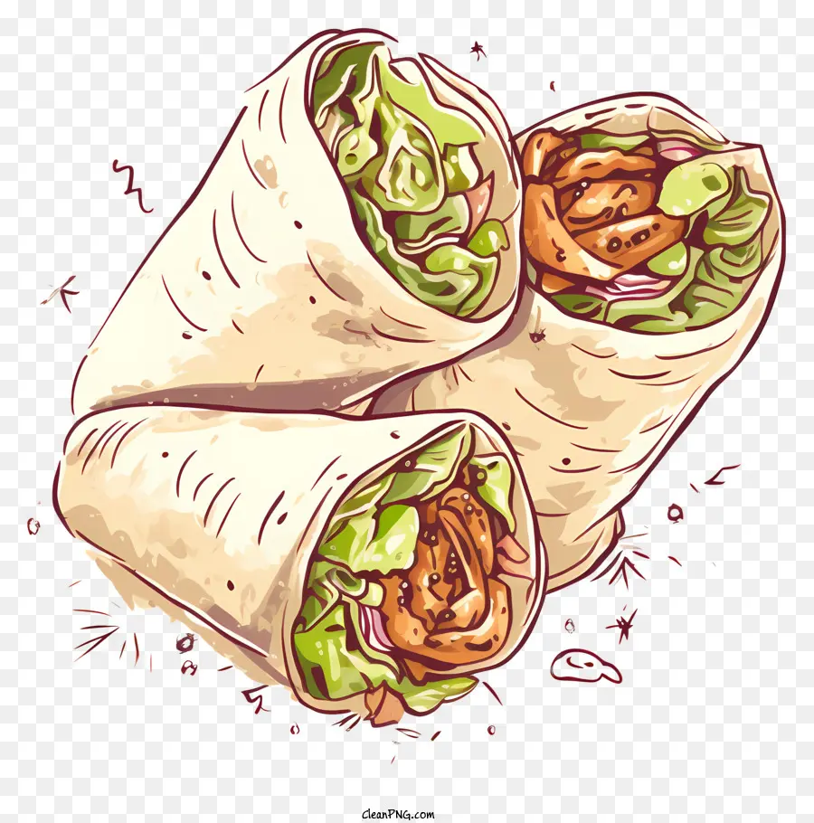 Envolturas Frescas，Envolturas De Shawarma PNG