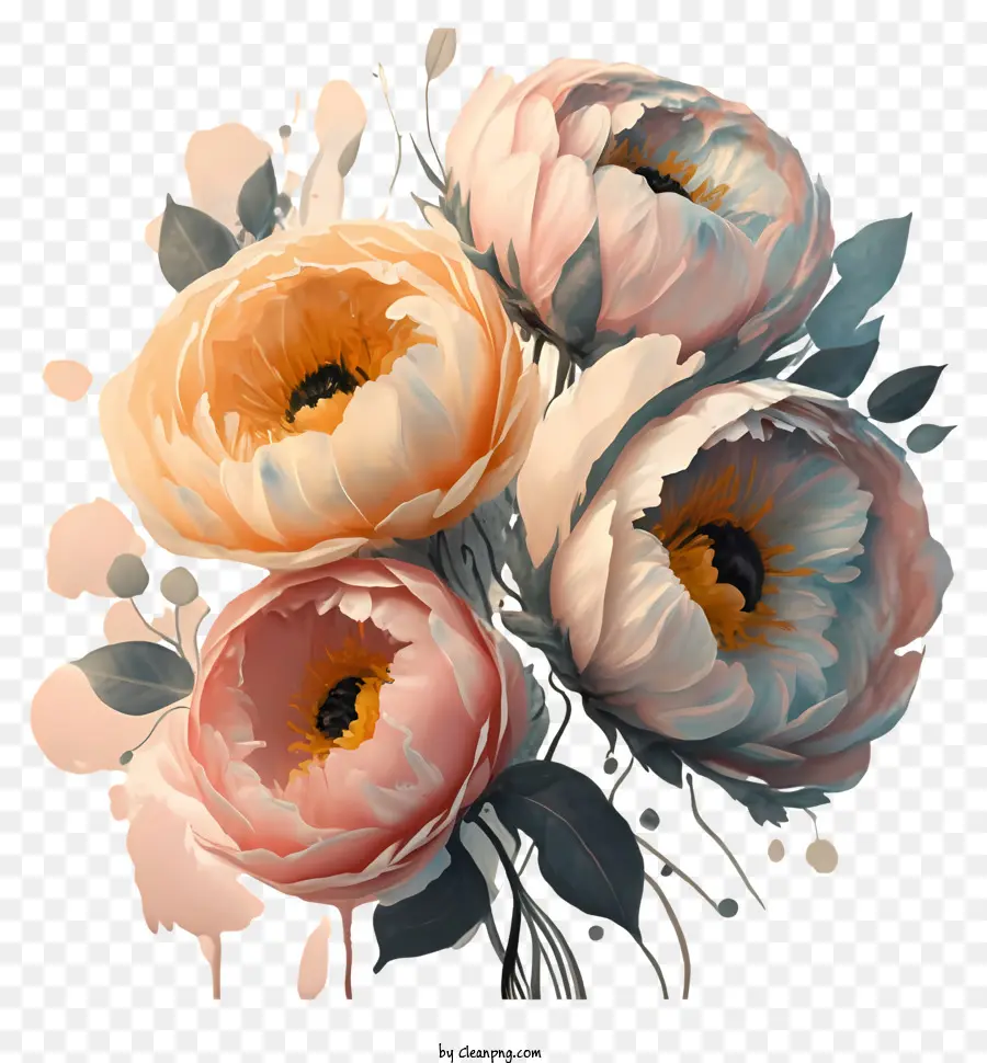 Pintura，Bouquet Of Flowers PNG