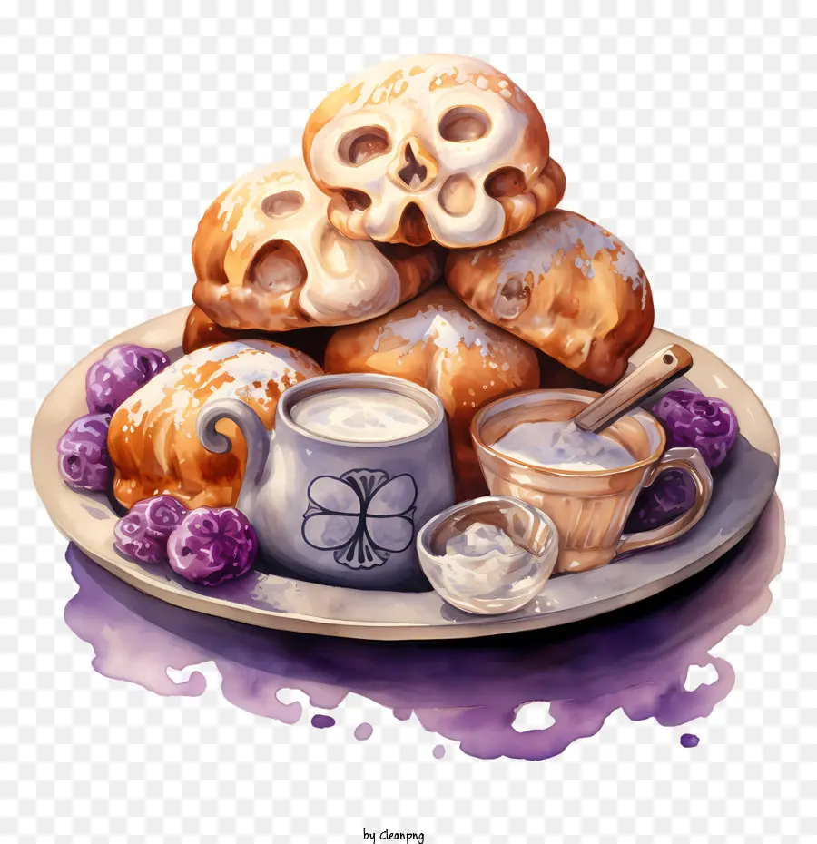 Pan De Muerto，Pasteles PNG