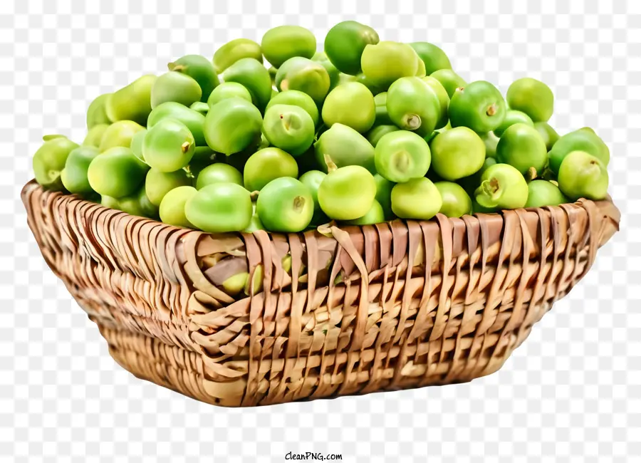 Manzanas Verdes，Canasta Tejida PNG