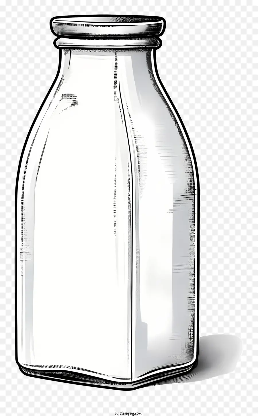 Botella De Vidrio Transparente，Botella De Leche PNG