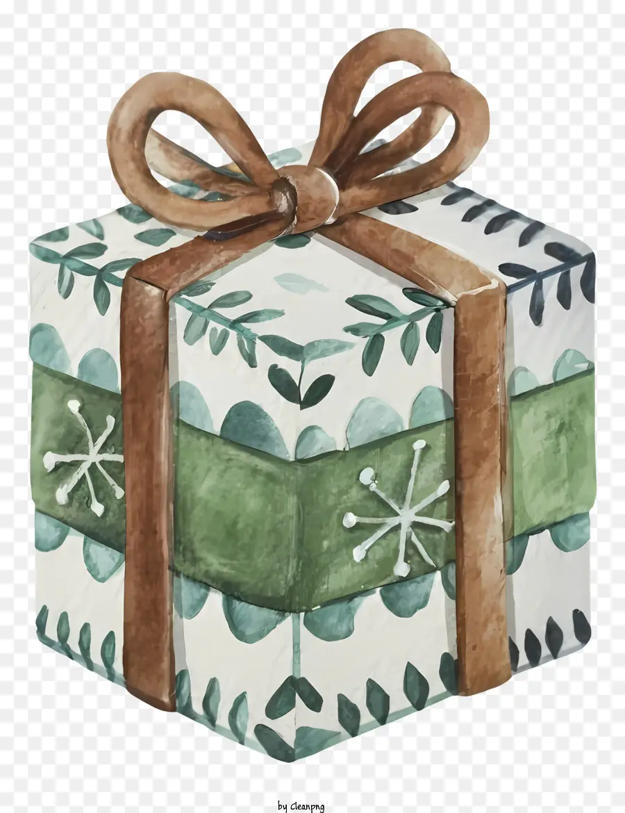 Presente Acuarela，Caja De Regalo PNG