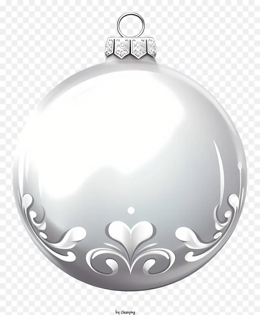 Adorno Navideño Plateado，Adorno De Navidad PNG