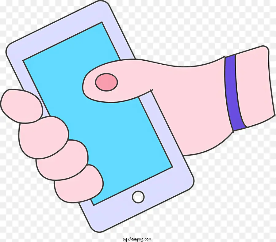 Smartphone，De La Mano PNG