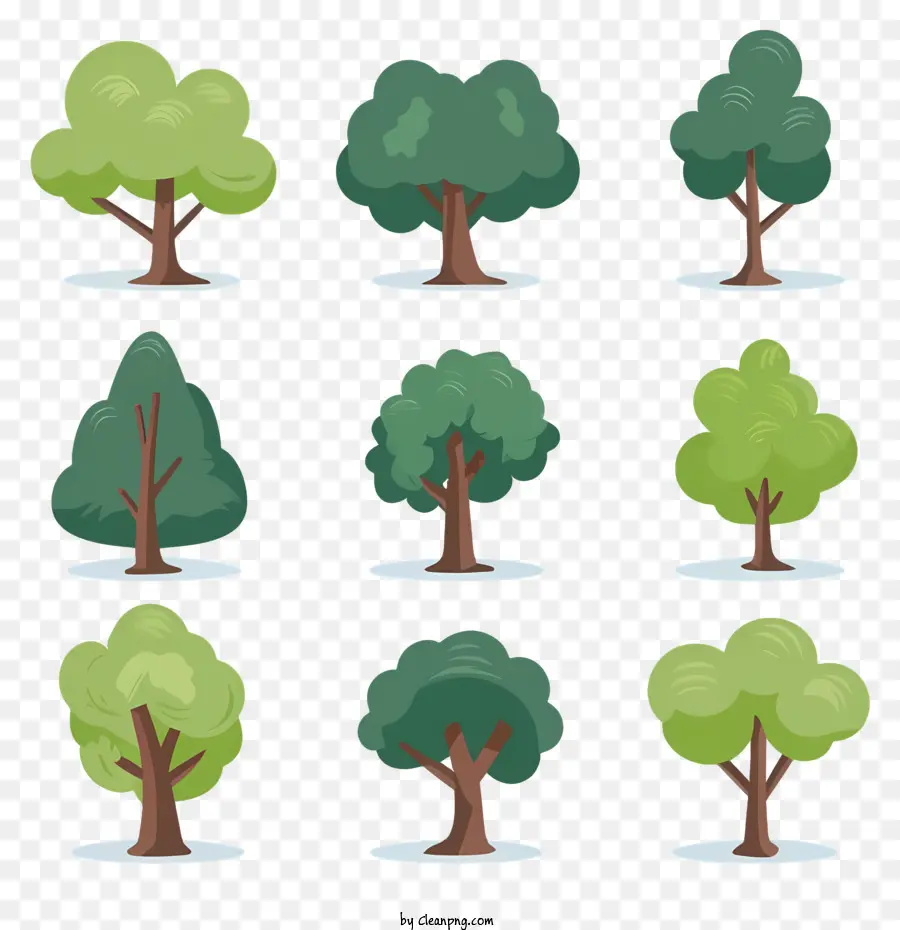Los árboles Verdes，Recolección De árboles De PNG
