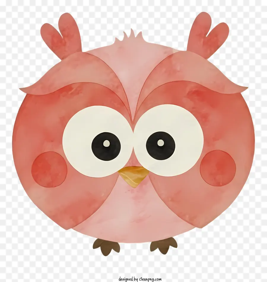 Pink Owl，Cabeza Grande PNG