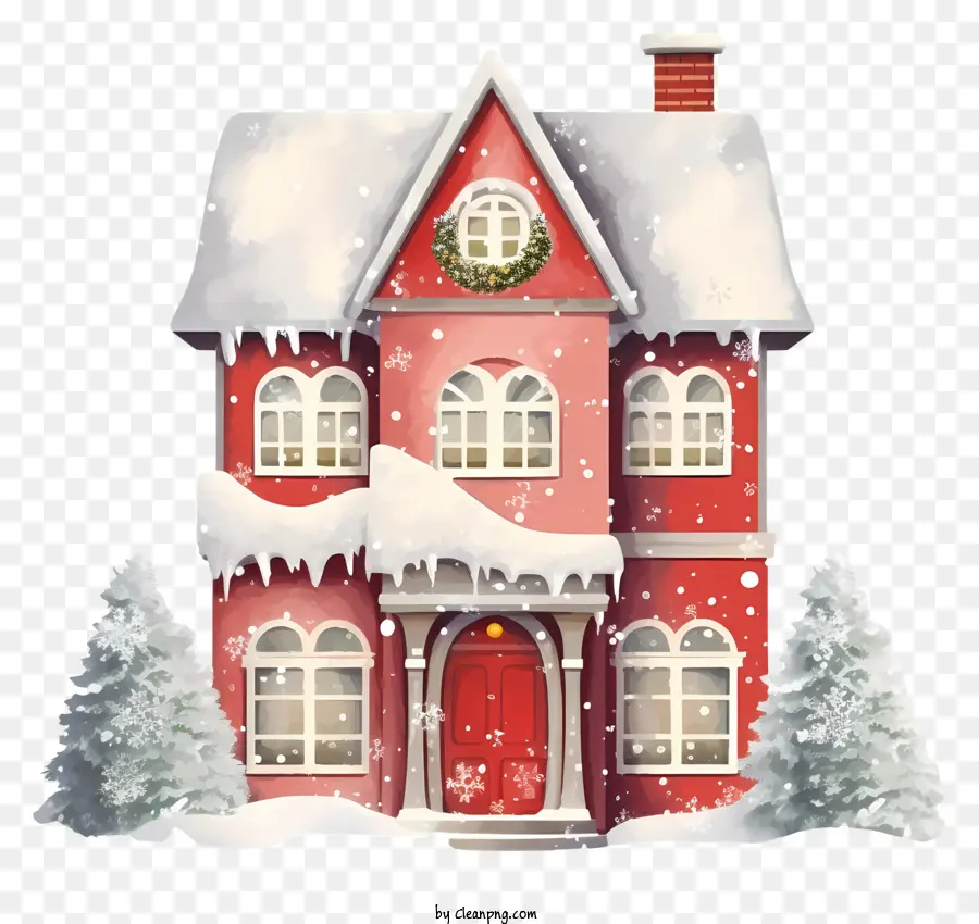 Casa Cubierta De Nieve，Casa PNG