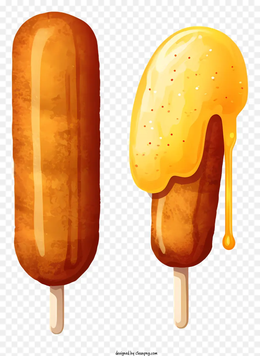 Las Paletas De Helado，Paleta Amarilla PNG