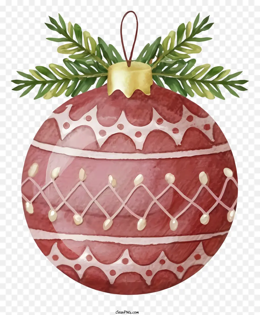 Adorno De Navidad，Ornamento Rojo PNG