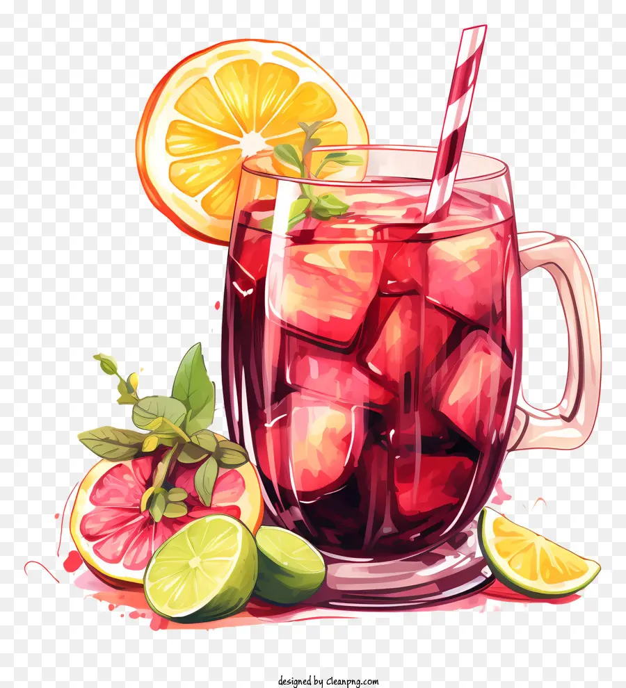 Vino Tinto，Rebanadas De Fruta PNG