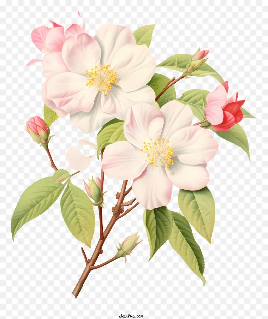 Flores De Manzana，Flor Blanca PNG