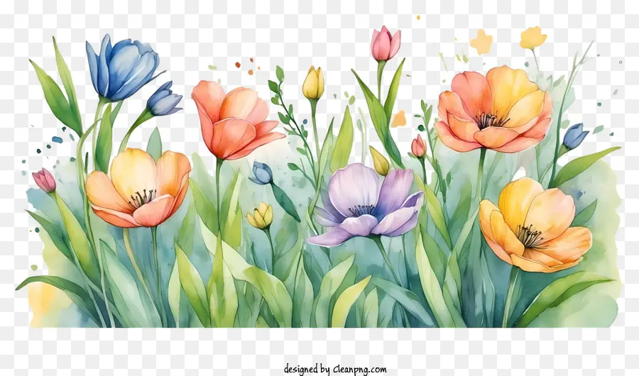 Campo De Flores，Los Tulipanes PNG