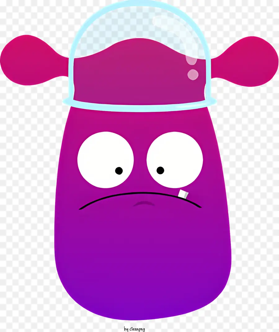 Monstruo Morado，Tazón De Vidrio PNG