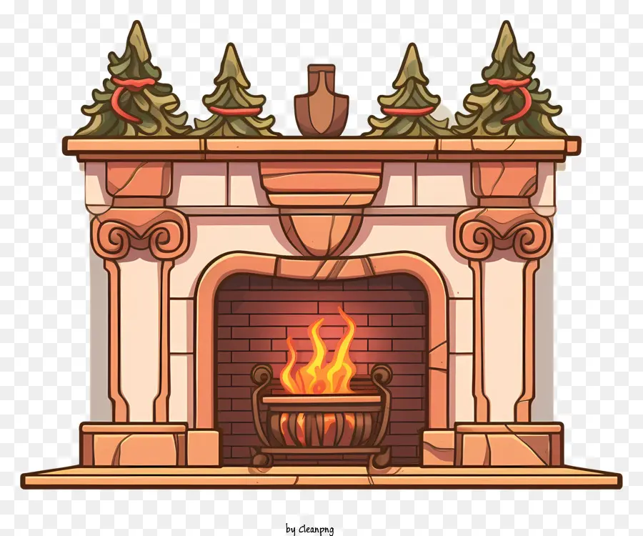 Chimenea，Fuego Rugiente PNG