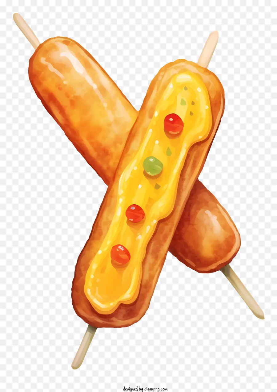 Comida En El Palo，Hot Dog On Stick PNG