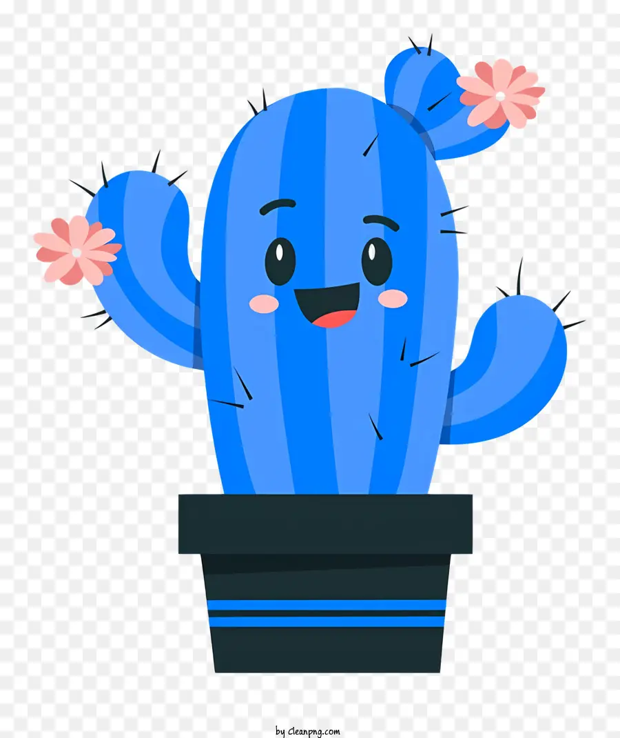 Dibujos Animados De Cactus，Cactus Con Flores PNG