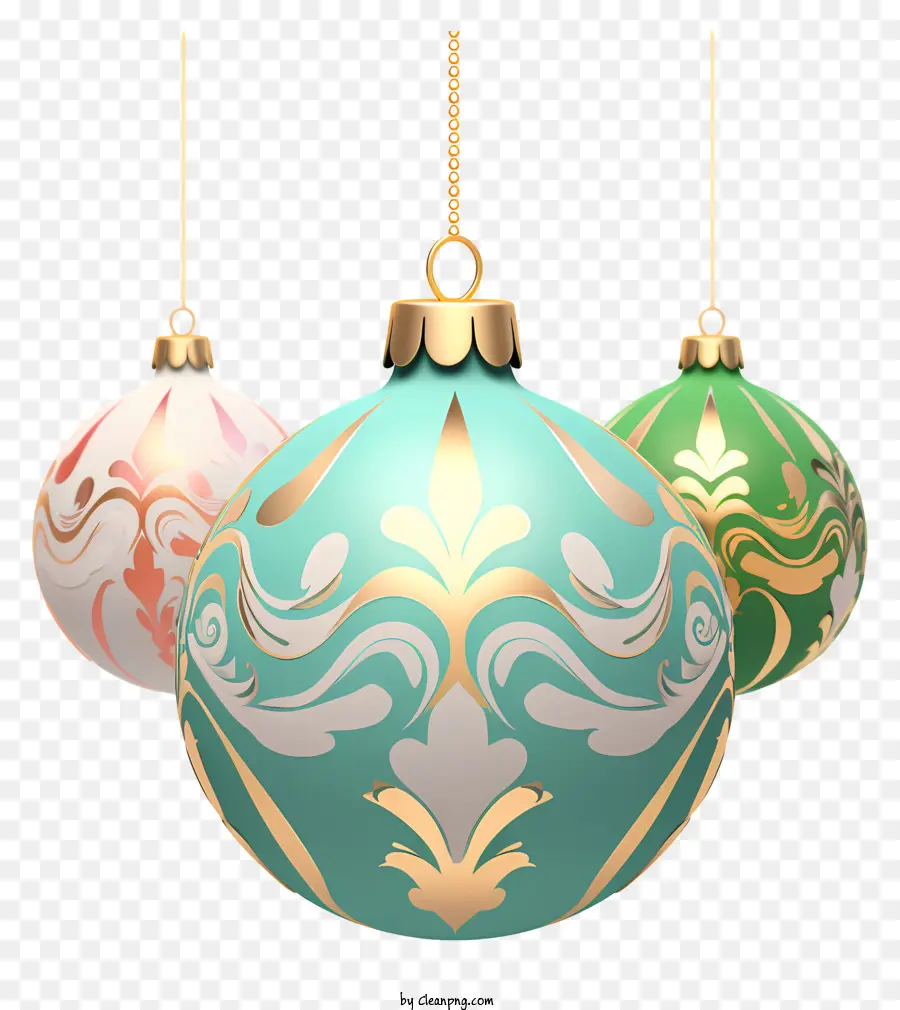 Bolas Ornamentales，Adornos Navideños PNG