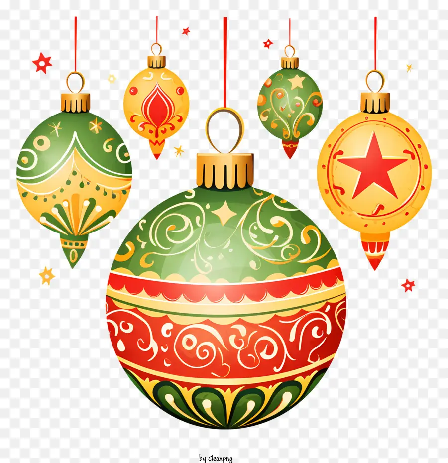 Bolas De Navidad，Decoración Ornamentada PNG