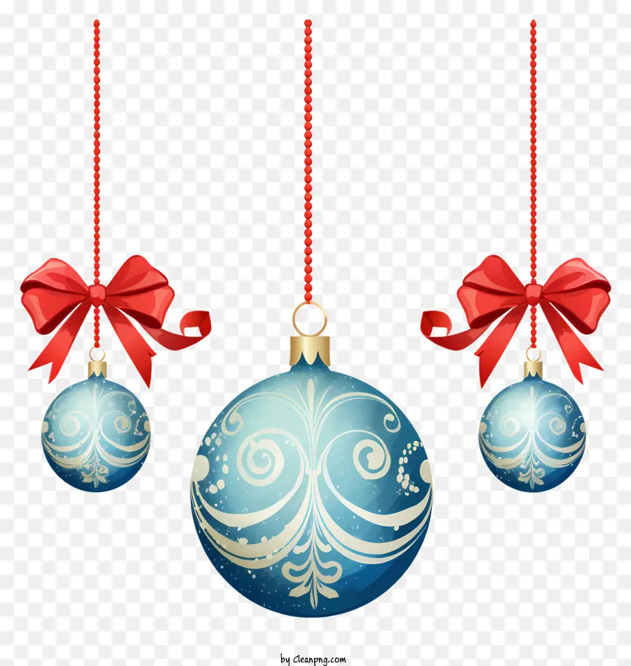 Decoraciones Navideñas，Adornos Azules PNG