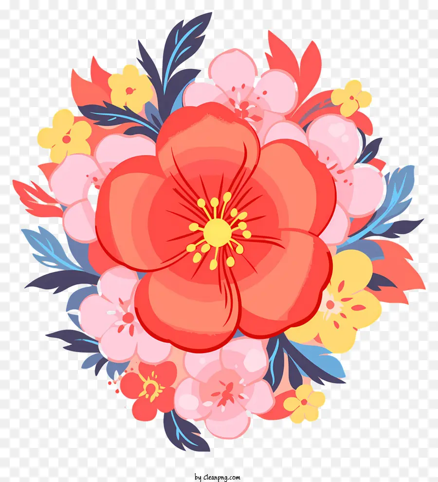 Arreglo Floral，Flores Coloridas PNG