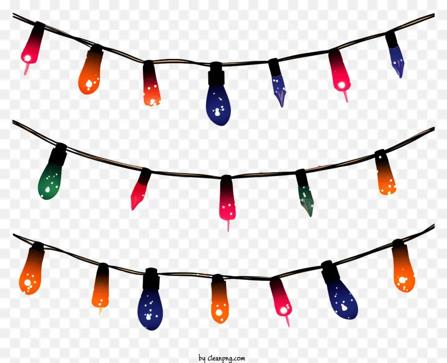 Las Luces Multicolores，Cadena De Luces PNG