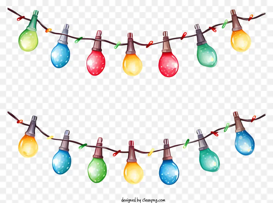 Luces De Navidad，Luces Coloridas PNG