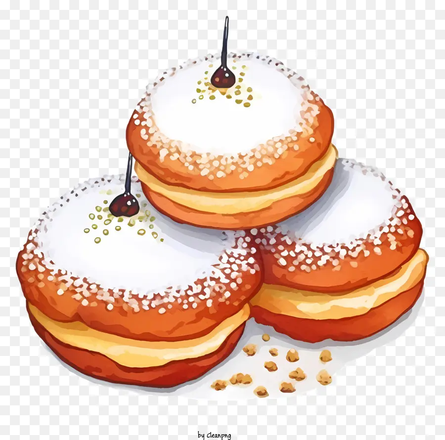 Donas，Donuts Rellenos De Crema PNG