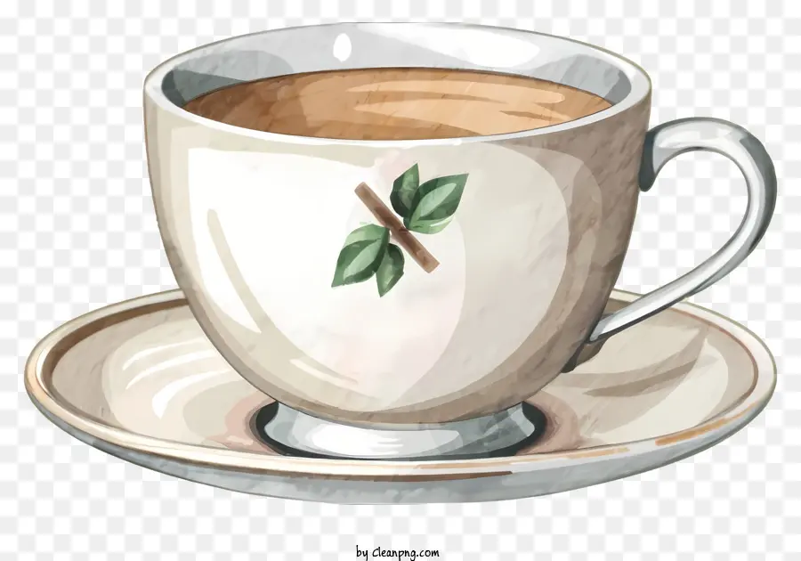 Pintura A La Acuarela，Cup Of Tea PNG