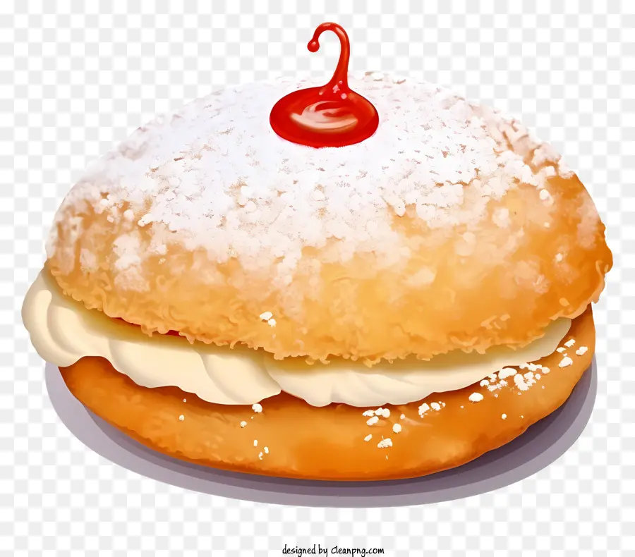 Rosquilla，Pastelería Rellena De Crema PNG