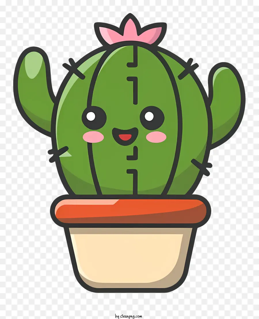 Lindo Cactus，Sombrero Rosa PNG