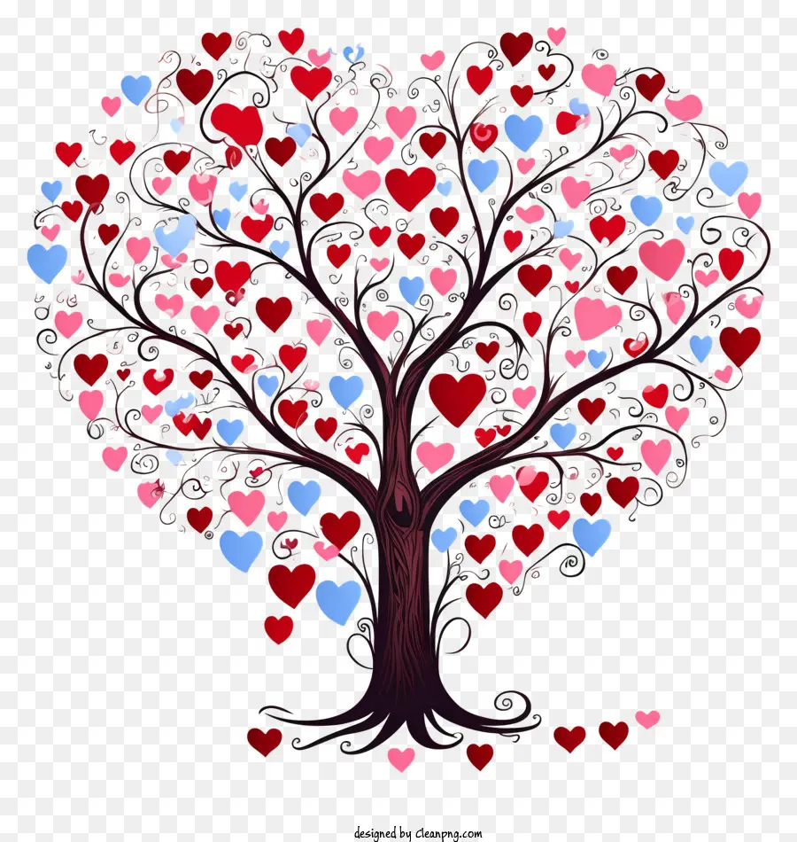 árbol En Forma De Corazón，árbol Del Corazón PNG