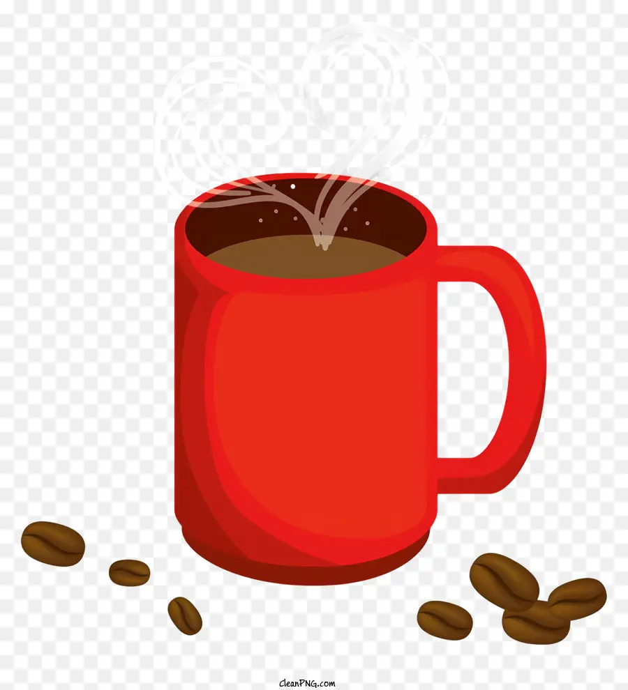 Taza Roja，Taza De Café Roja PNG