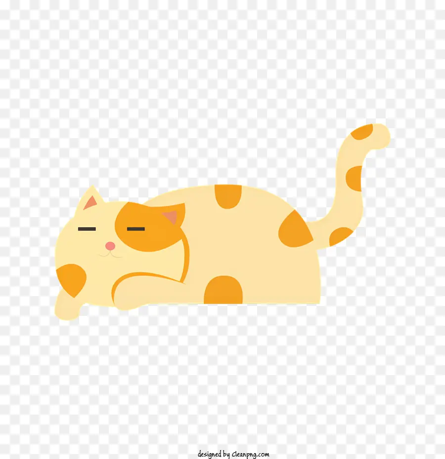 Gato De Dibujos Animados，Dormir Gato PNG