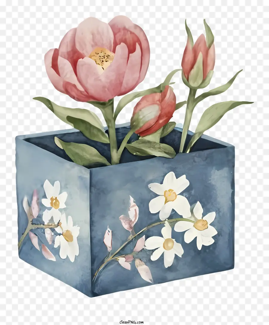 Florero，Caja De Flores PNG