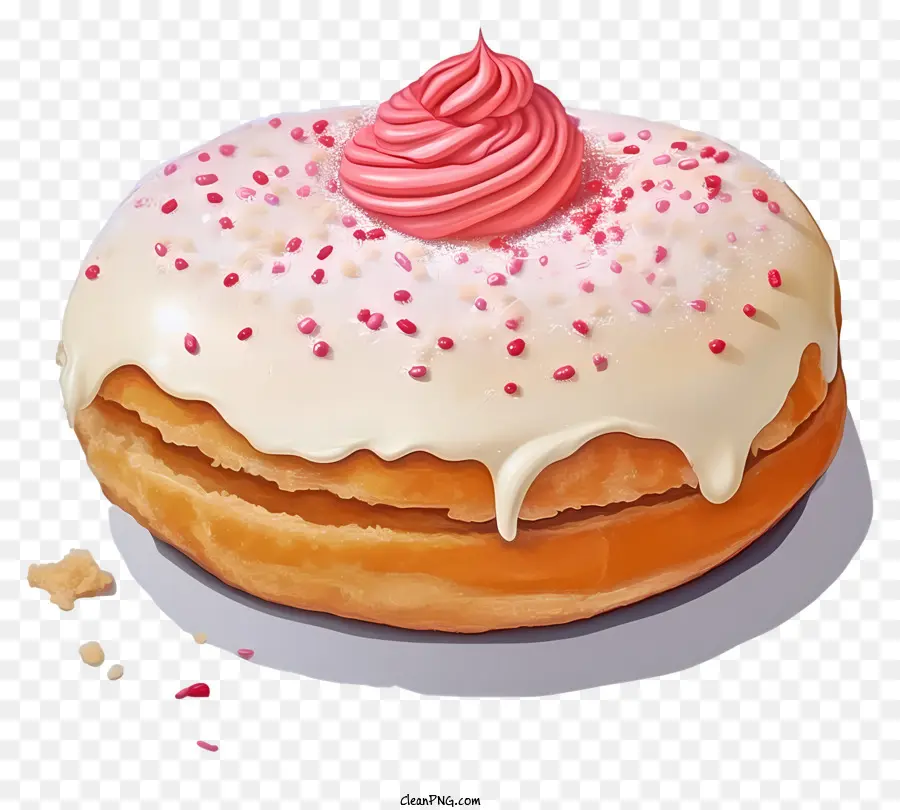 Donut，Glaseado Rosa PNG