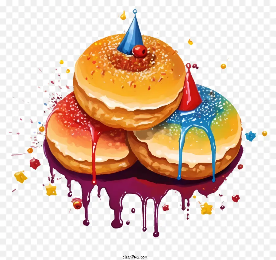 Donuts，Glaseado Del Arcoiris PNG