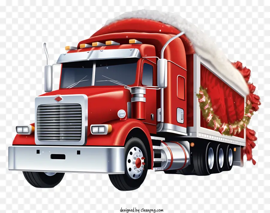 Camioneta Roja，Camión De Navidad Rojo PNG