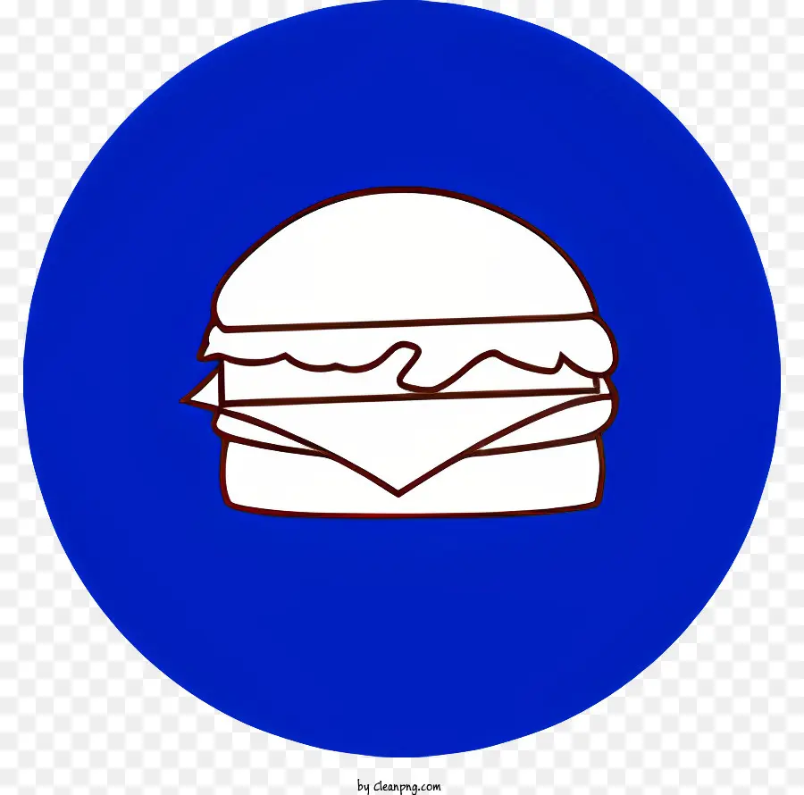 De Dibujos Animados De La Hamburguesa，Marco Azul PNG