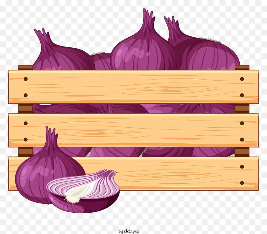 Cebollas Rojas，Caja De Cebollas PNG