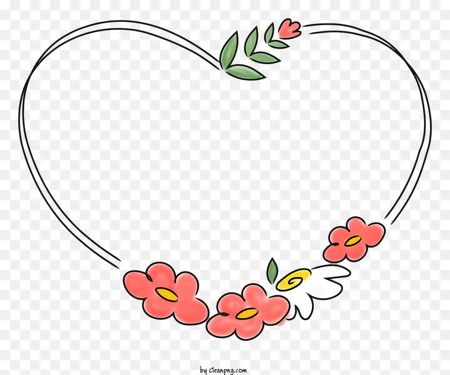 Heartshaped Flores，Flores Rosas Y Rojas PNG