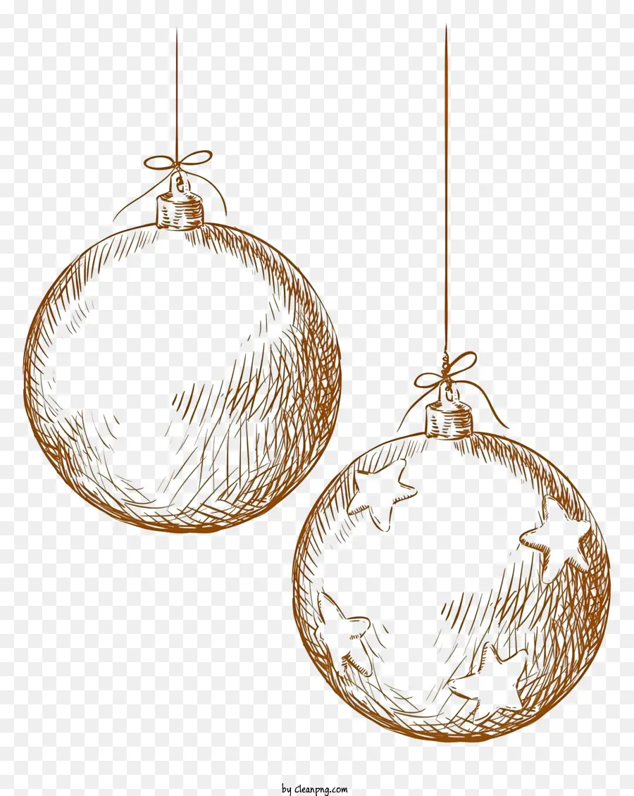 Dibujo En Blanco Y Negro，Adornos De Navidad PNG